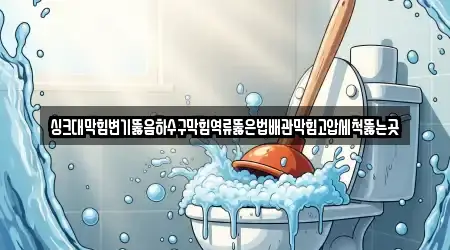 싱크대막힘변기뚫음하수구막힘역류뚫은법배관막힘고압세척뚫는곳