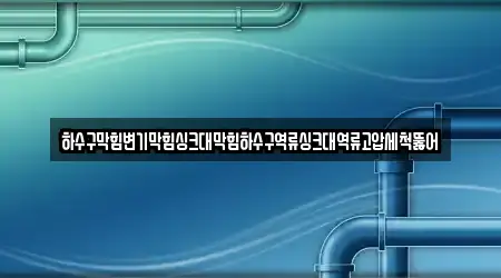 하수구막힘변기막힘싱크대막힘하수구역류싱크대역류고압세척뚫어