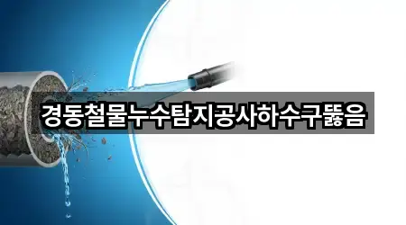 경동철물누수탐지공사하수구뚫음