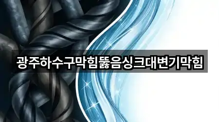 광주하수구막힘뚫음싱크대변기막힘