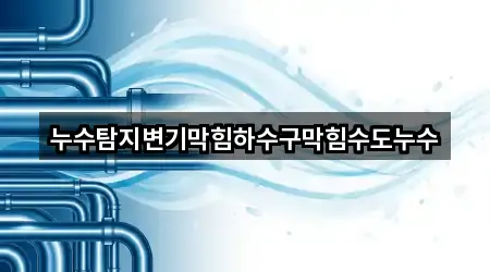 누수탐지변기막힘하수구막힘수도누수