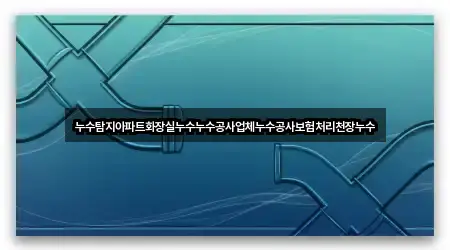 누수탐지아파트화장실누수누수공사업체누수공사보험처리천장누수