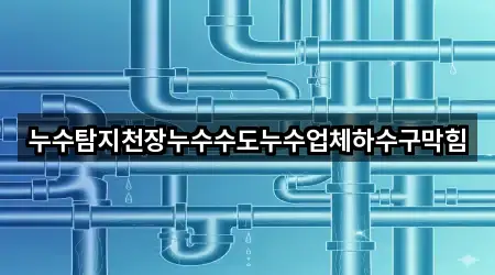누수탐지천장누수수도누수업체하수구막힘