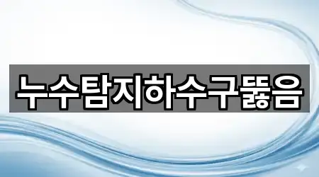 누수탐지하수구뚫음