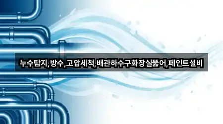 누수탐지,방수,고압세척,배관하수구화장실뚫어,페인트설비
