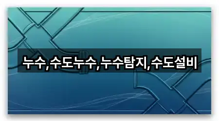 누수,수도누수,누수탐지,수도설비