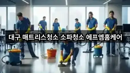 대구 매트리스청소 소파청소 에프엠홈케어