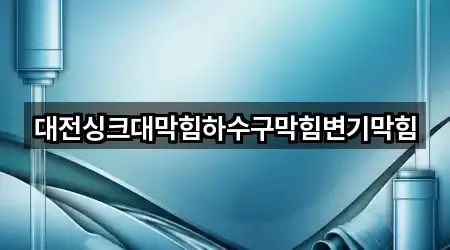 대전싱크대막힘하수구막힘변기막힘
