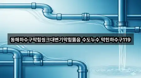 동해하수구막힘씽크대변기막힘뚫음 수도누수 막힌하수구119