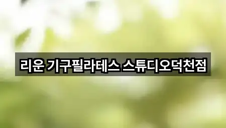 부산광역시 북구 덕천동 필라테스 5곳 — 연락처