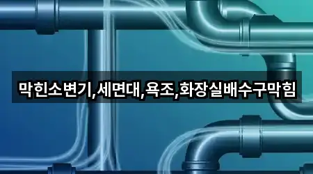 막힌소변기,세면대,욕조,화장실배수구막힘