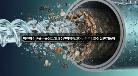 막힌하수구뚫는곳싱크대배수관막힘씽크대누수수리화장실변기뚫어