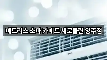 매트리스 소파 카페트 새로클린 양주점