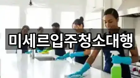 미세르입주청소대행