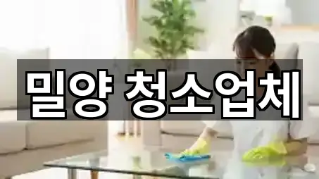 밀양 청소업체