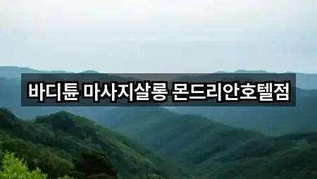 바디튠 마사지살롱 몬드리안호텔점