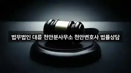 법무법인 대륜 천안분사무소 천안변호사 법률상담