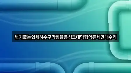 변기뚫는업체하수구막힘뚫음싱크대막힘역류세면대수리