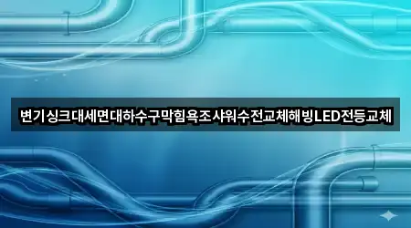 변기싱크대세면대하수구막힘욕조샤워수전교체해빙LED전등교체