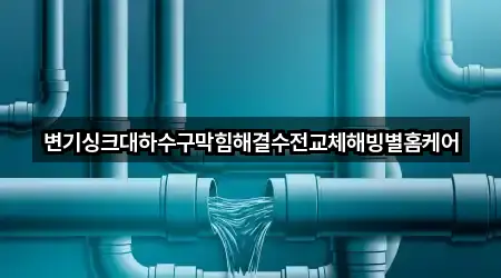 변기싱크대하수구막힘해결수전교체해빙별홈케어