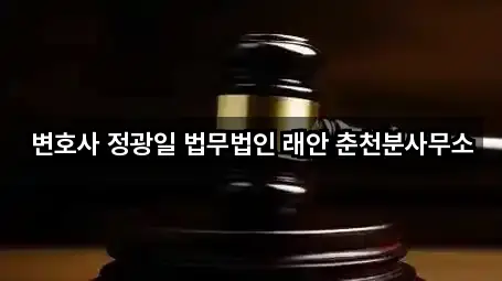 변호사 정광일 법무법인 래안 춘천분사무소