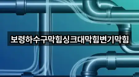 보령하수구막힘싱크대막힘변기막힘