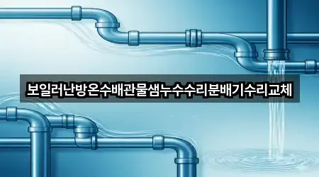 경기 옥길동 누수 수리 전화 상담 5곳