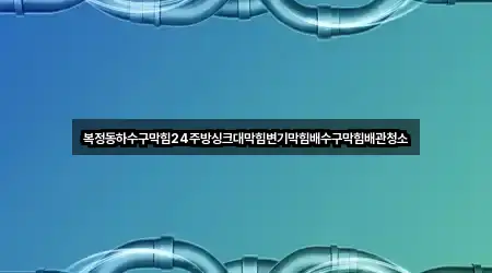 복정동하수구막힘24주방싱크대막힘변기막힘배수구막힘배관청소