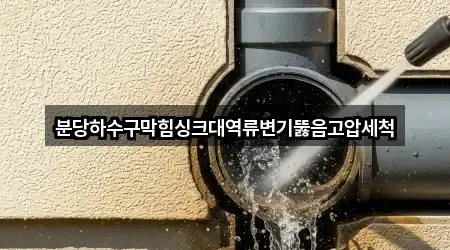 분당하수구막힘싱크대역류변기뚫음고압세척