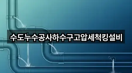 수도누수공사하수구고압세척킹설비