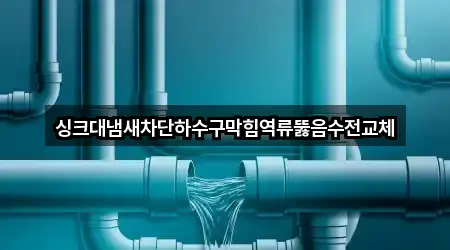 싱크대냄새차단하수구막힘역류뚫음수전교체