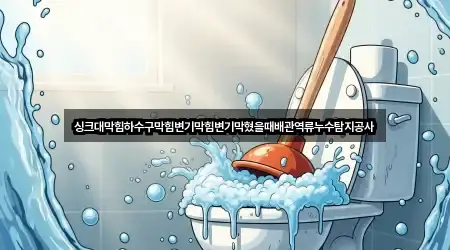 싱크대막힘하수구막힘변기막힘변기막혔을때배관역류누수탐지공사