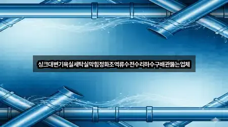 싱크대변기욕실세탁실막힘정화조역류수전수리하수구배관뚫는업체