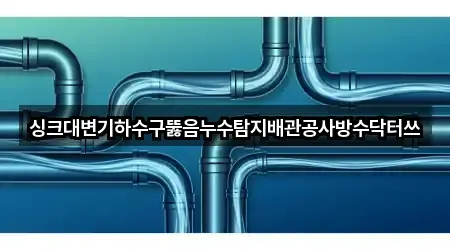 싱크대변기하수구뚫음누수탐지배관공사방수닥터쓰