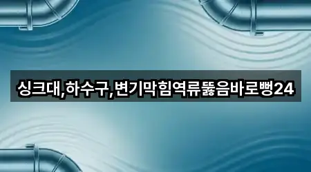 싱크대,하수구,변기막힘역류뚫음바로뻥24