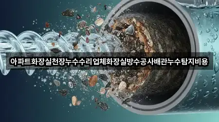 아파트화장실천장누수수리업체화장실방수공사배관누수탐지비용