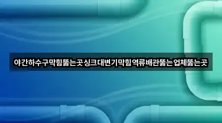 야간하수구막힘뚫는곳싱크대변기막힘역류배관뚫는업체뚫는곳