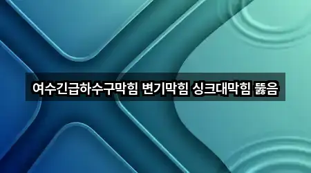 근처에서 찾는 전남 여수 시전동 싱크대 막힘 5곳