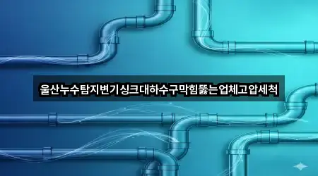 울산누수탐지변기싱크대하수구막힘뚫는업체고압세척