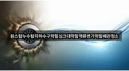원스탑누수탐지하수구막힘싱크대막힘역류변기막힘배관청소