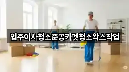 입주이사청소준공카펫청소왁스작업