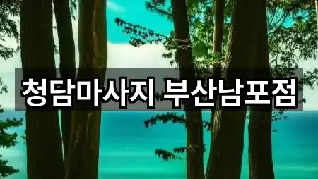 청담마사지 부산남포점