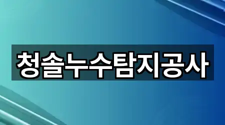 청솔누수탐지공사