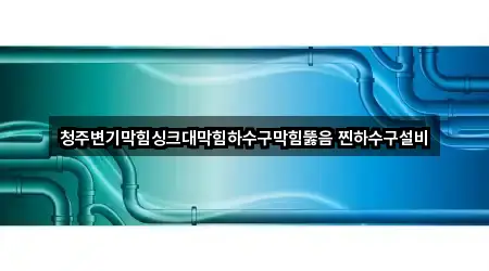 청주변기막힘싱크대막힘하수구막힘뚫음 찐하수구설비