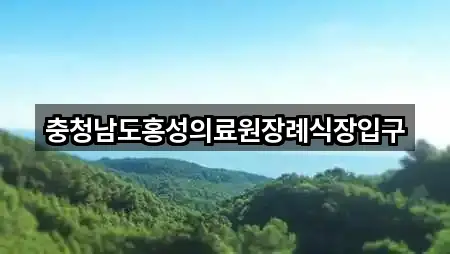 충청남도홍성의료원장례식장입구