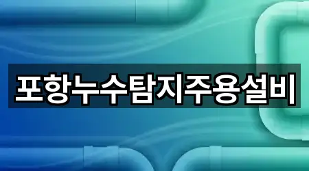 포항누수탐지주용설비