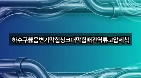 하수구뚫음변기막힘싱크대막힘배관역류고압세척
