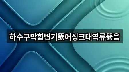 하수구막힘변기뚫어싱크대역류뚫음