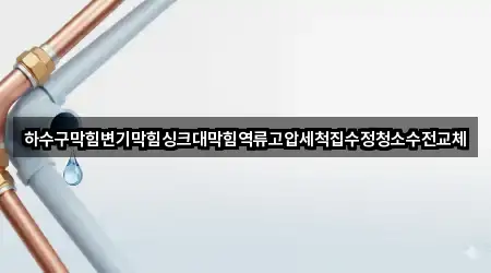 하수구막힘변기막힘싱크대막힘역류고압세척집수정청소수전교체