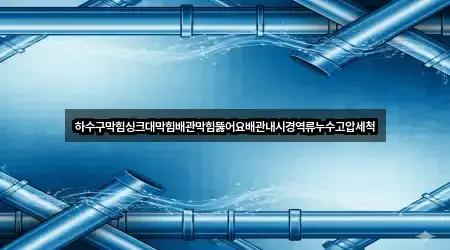 하수구막힘싱크대막힘배관막힘뚫어요배관내시경역류누수고압세척